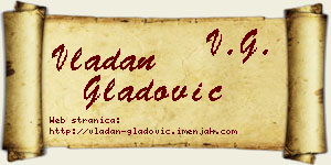 Vladan Gladović vizit kartica